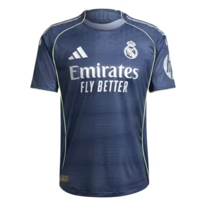 Real Madrid Mens Away Authentic Player Jersey 25/26 Navy